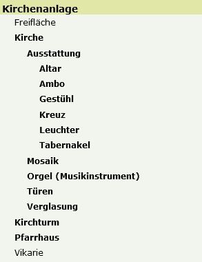 Beispiel Kirchenaustattung